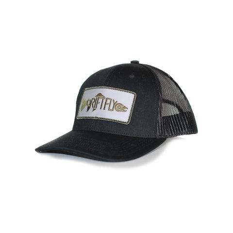 Fish Logo Trucker Hat - Green Patch