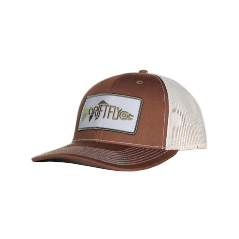 Fish Logo Trucker Hat - Green Patch