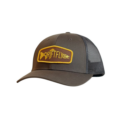 Fish Logo Trucker Hat - Yellow Patch