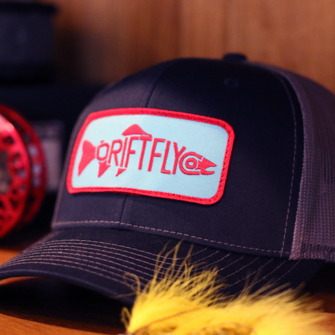 Fish Logo Trucker Hat - Red Patch