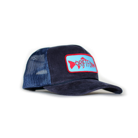Fish Logo Trucker Hat - Corduroy