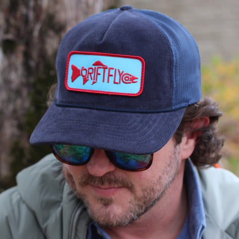 Fish Logo Trucker Hat - Corduroy