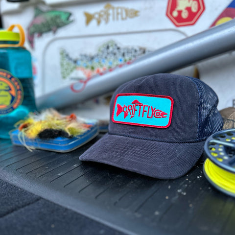 Fish Logo Trucker Hat - Corduroy
