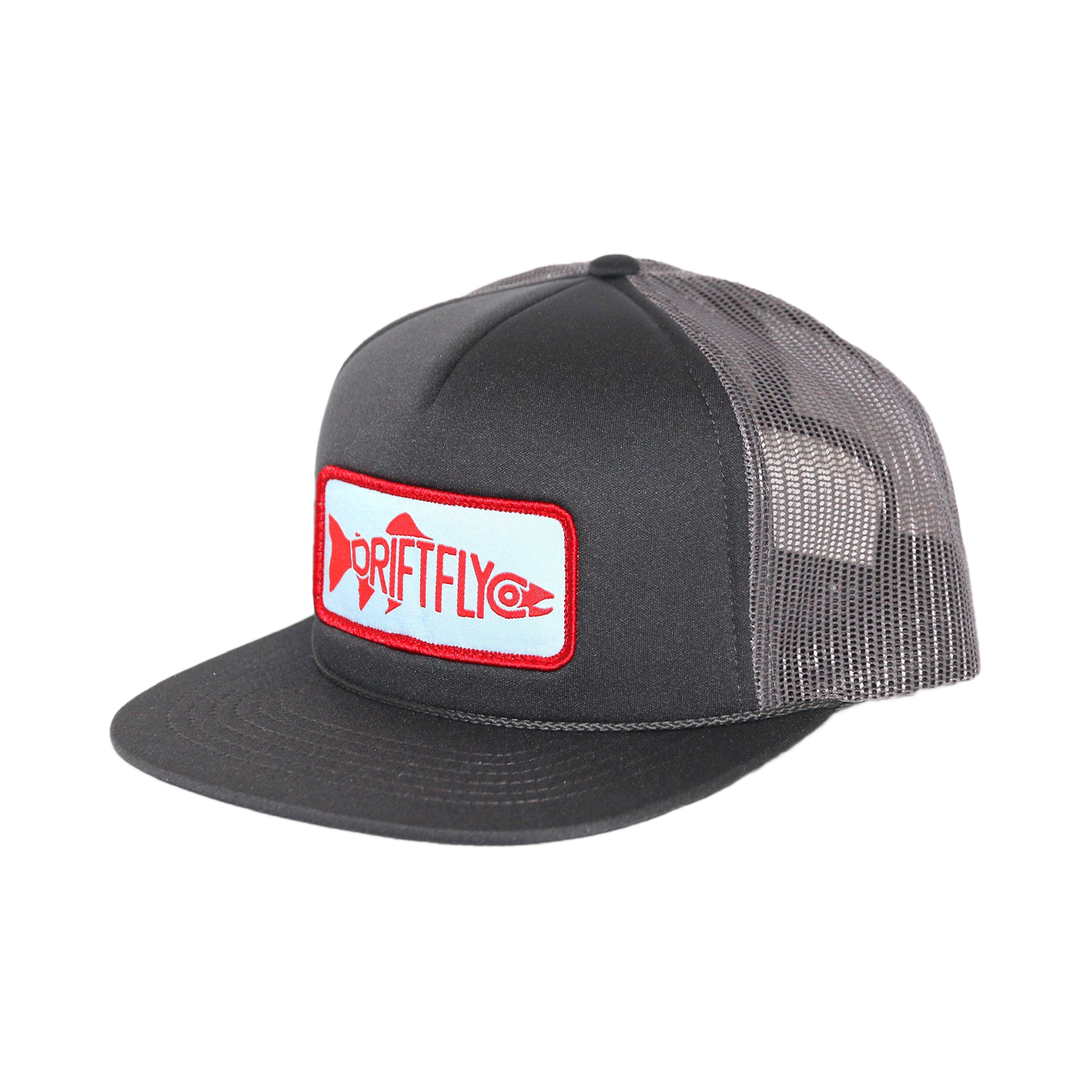 Fish Logo Foam Trucker Hat - Red Patch – Drift Fly Co