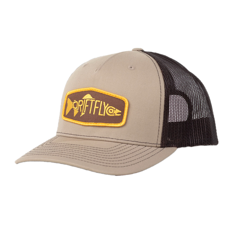 Fish Logo Trucker Hat - Yellow Patch